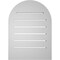 Ekena Millwork Round Top Surface Mount PVC Gable Vent: Functional, w/ 2"W x 2"P Brickmould Sill Frame, 16"W x 22"H GVPRT16X2203SF - alternate 4